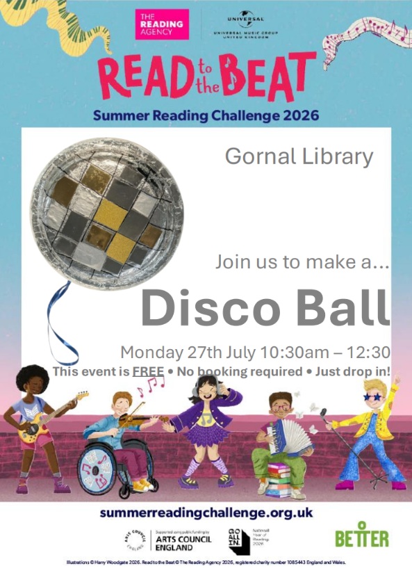 Gornal Library - Summer Reading Challenge: Disco Ball